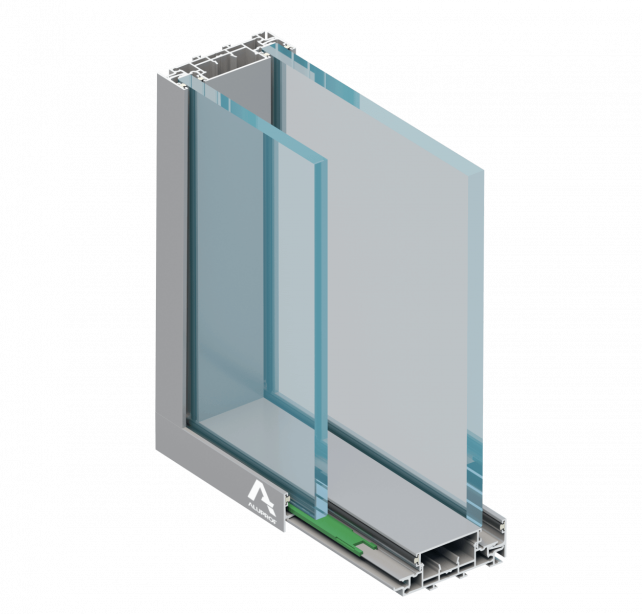 MB-Harmony Office Aluminium glazed interior wall system with doors