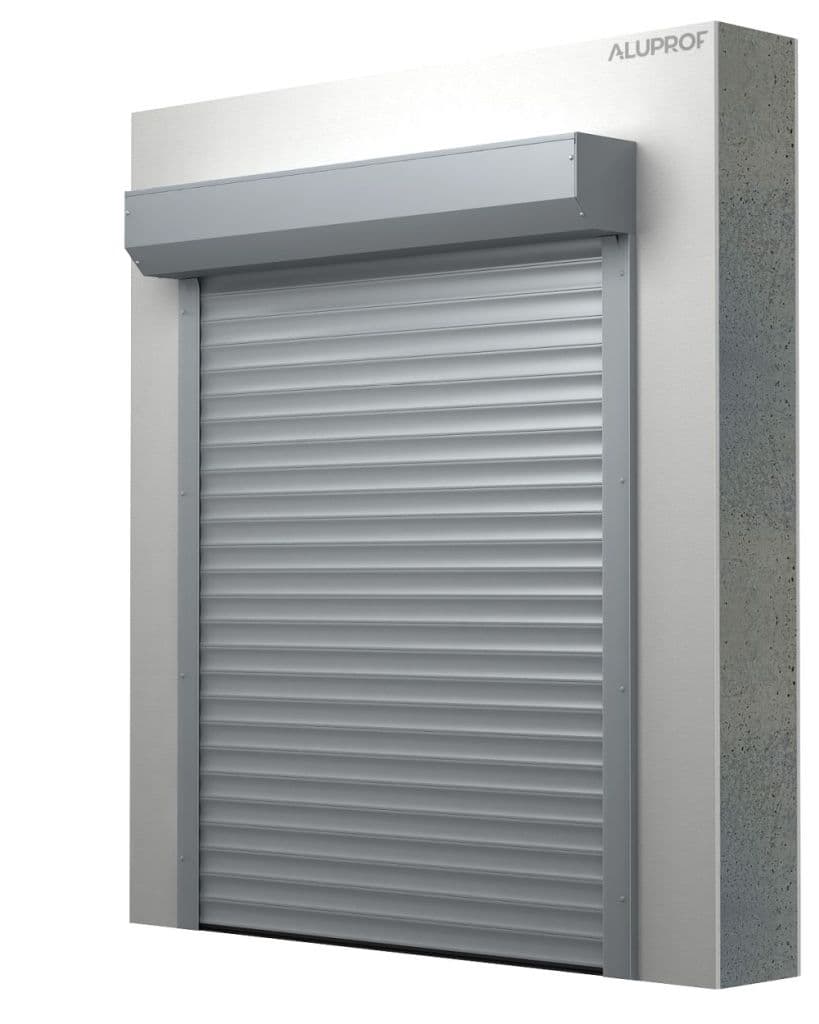 BGR / SK Sistema de puerta de garaje enrollable de aluminio, montaje en fachada