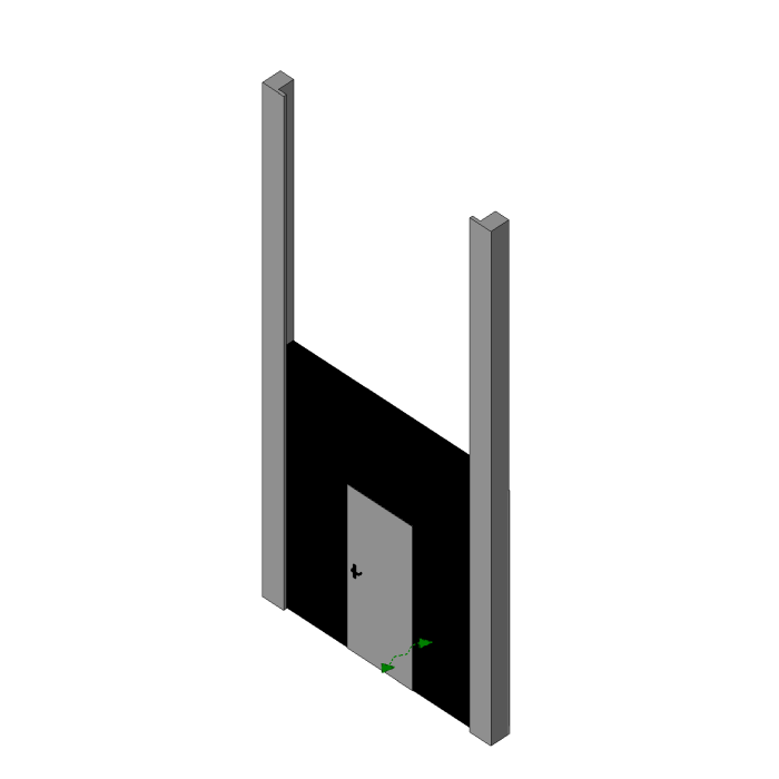 Puerta abatible de una hoja Marc-O