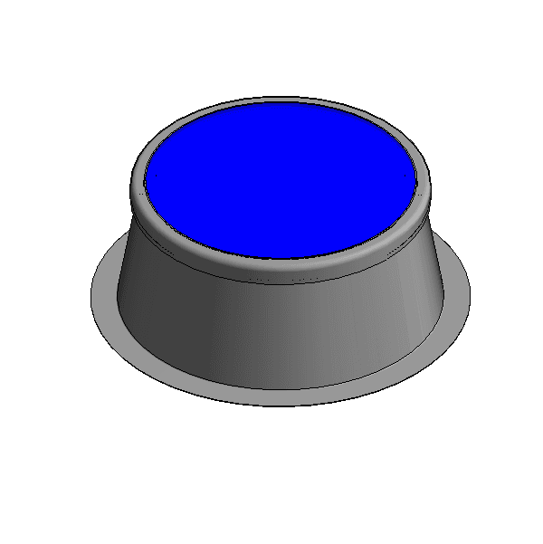 Flat roof skylight F100 round glass