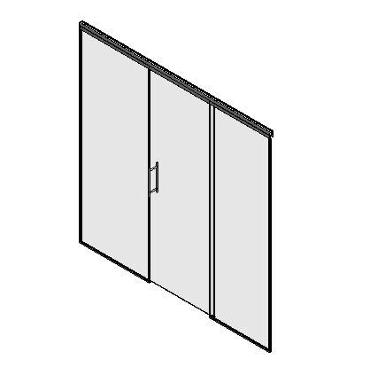 Gustavson Porta Glass Lux SLX with glass wall - arrangement system for sliding, threshold-free glass doors, with glass wall
