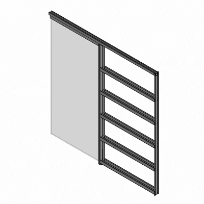 Gustavson Estima Glass - single sliding door cassette